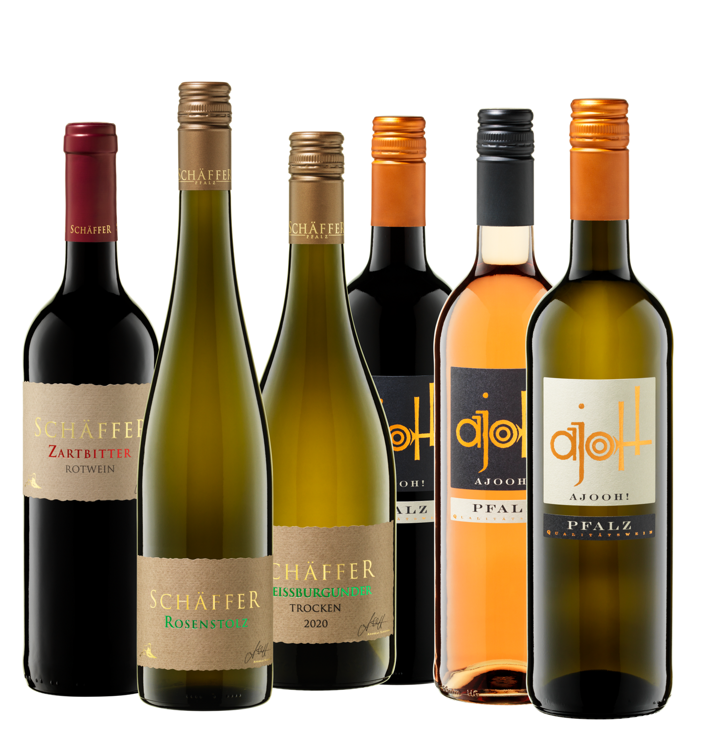 Weinflaschen Sortiment mit hochwertiger Ausstattung