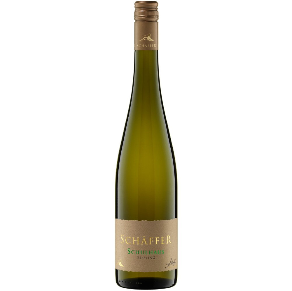 Flasche hochwertiger Riesling mit goldener Kapsel
