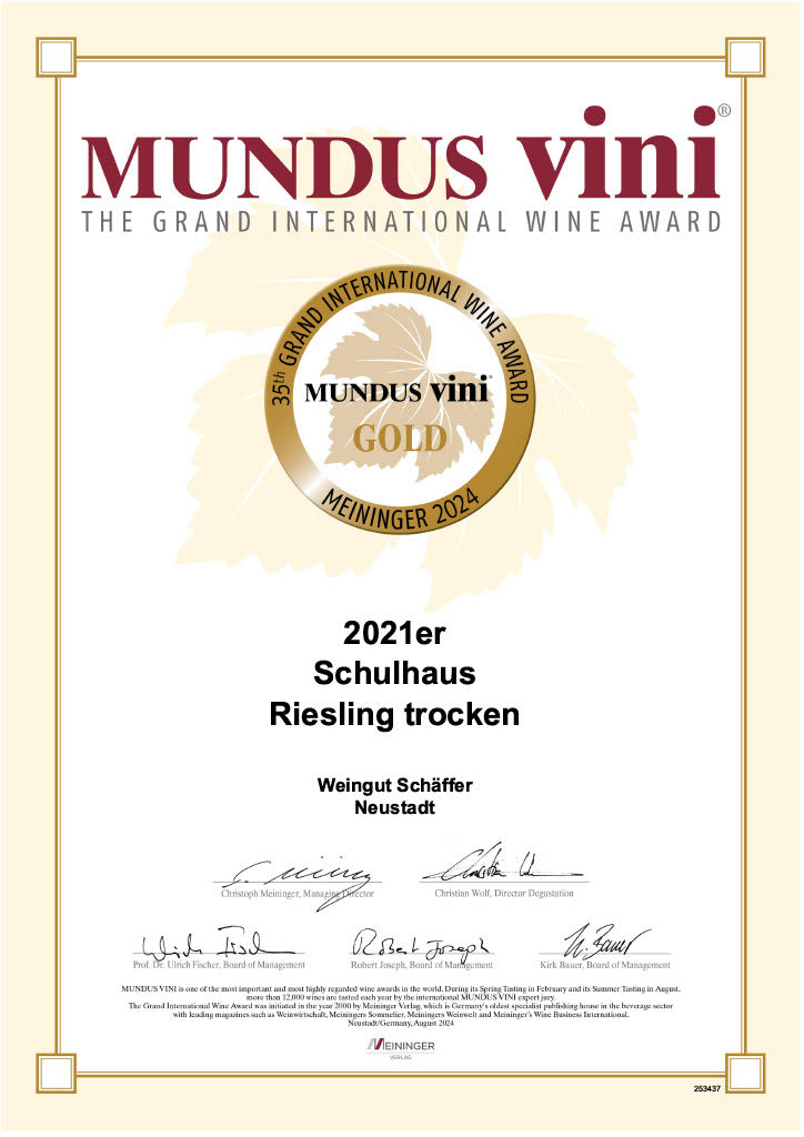 2021er Riesling Schulhaus trocken